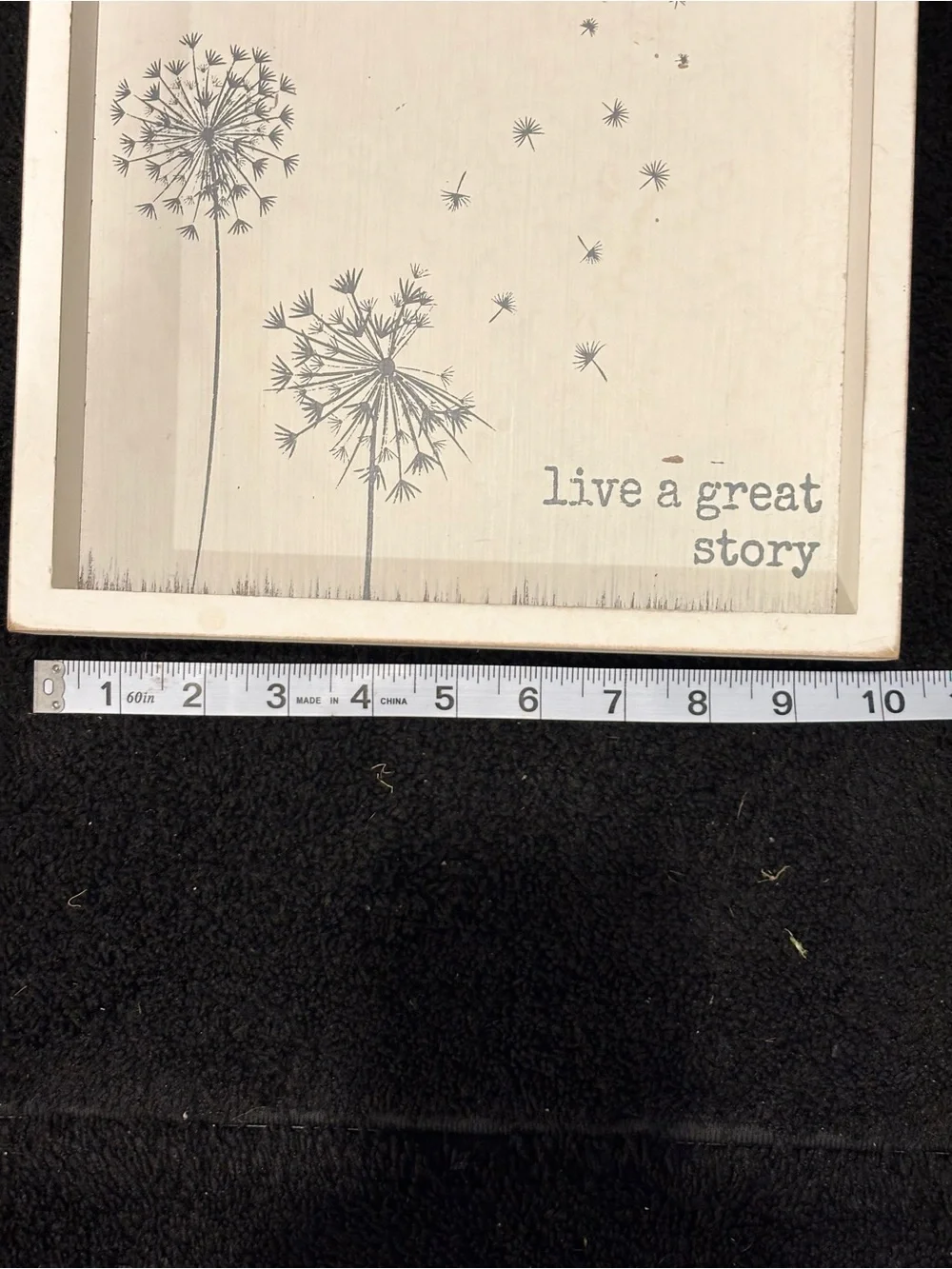 Live a Great Story White Dandelion Wall Art